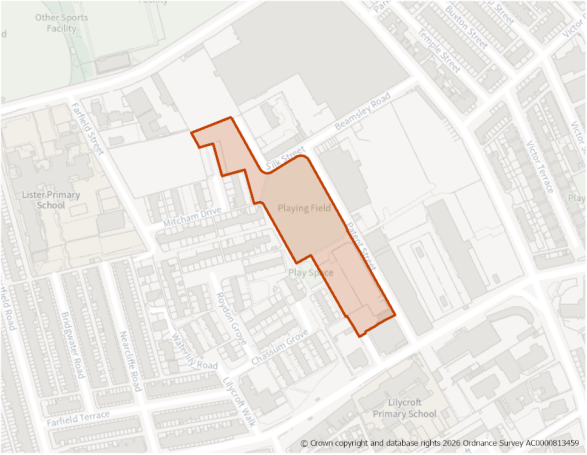 This is a map showing the boundary of housing allocation site H787