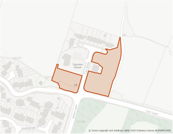 This is a map showing the boundary of housing allocation site H541.