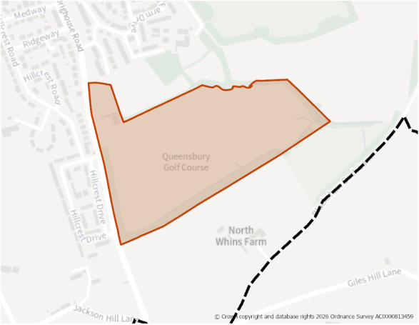 This is a map showing the boundary of housing allocation site H866.