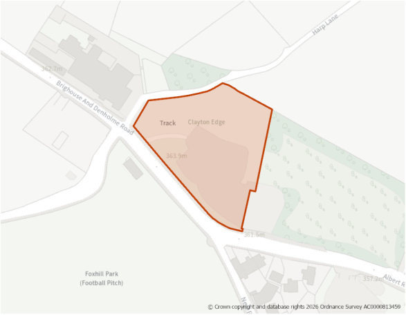 This is a map showing the boundary of housing allocation site H868.