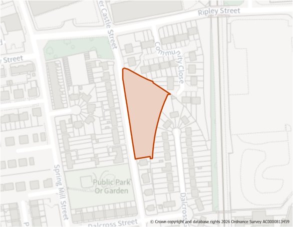 This is a map showing the boundary of housing allocation site H1001.