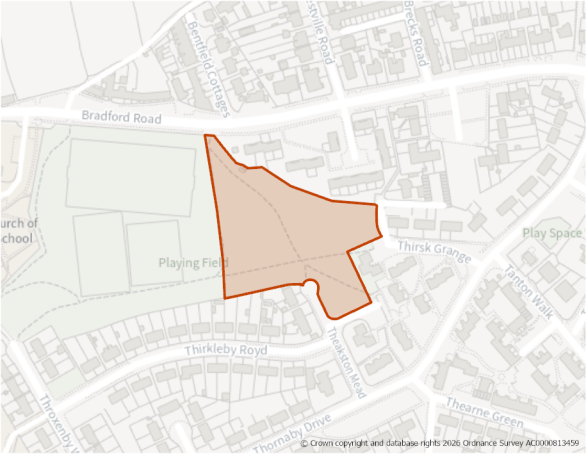 This is a map showing the boundary of housing allocation site H1281