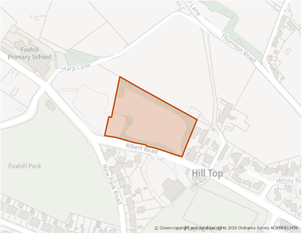 This is a map showing the boundary of housing allocation site H869.