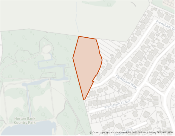 This is a map showing the boundary of housing allocation site H1282