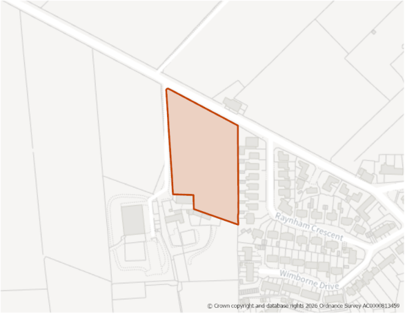 This is a map showing the boundary of housing allocation site H545.