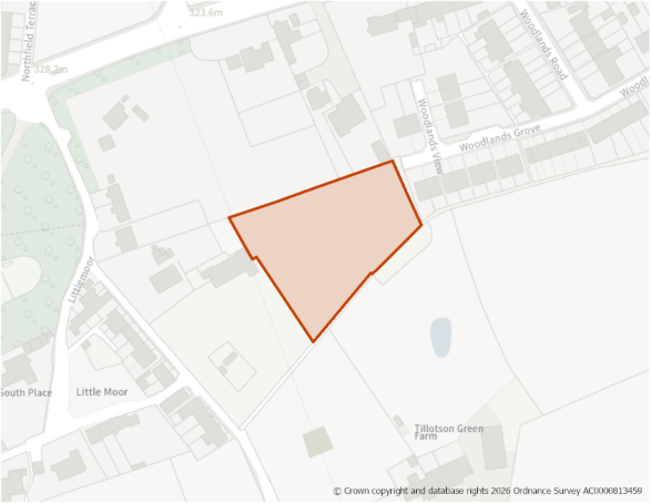 This is a map showing the boundary of housing allocation site H1283