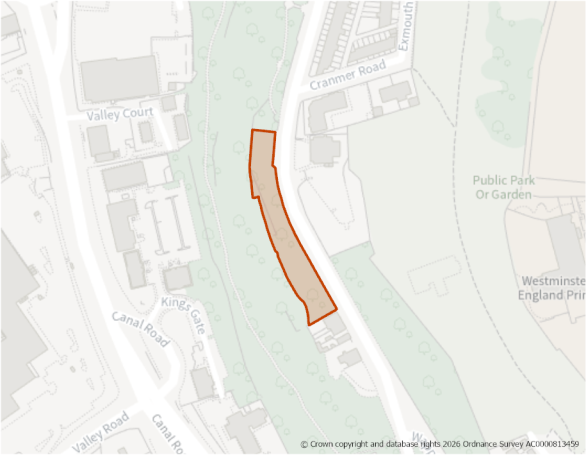 This is a map showing the boundary of housing allocation site H262.