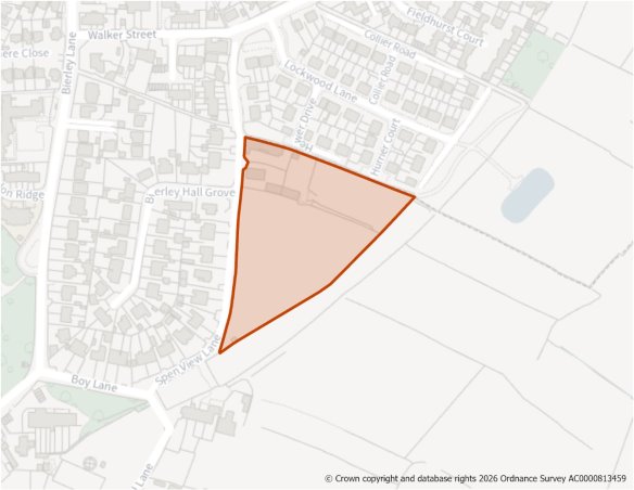 This is a map showing the boundary of housing allocation site H879.
