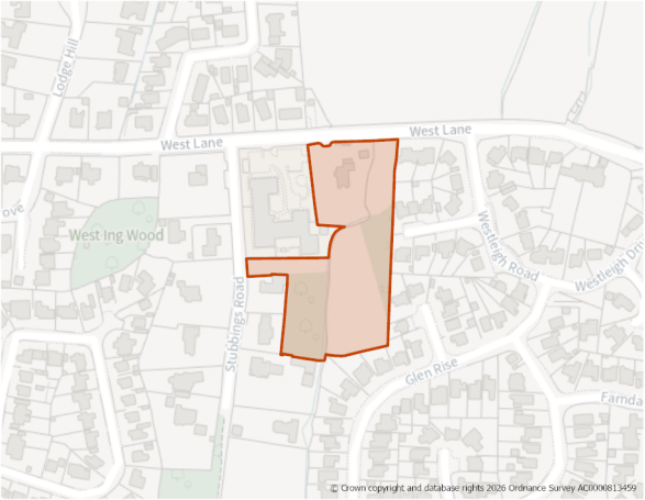 This is a map showing the boundary of housing allocation site H28.
