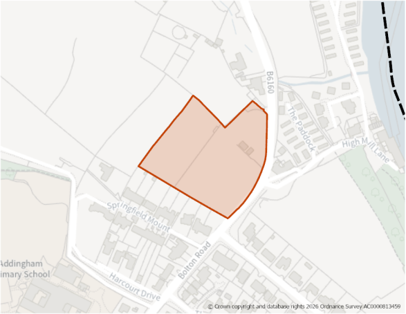 This is a map of the proposed H11 housing site in Addingham.