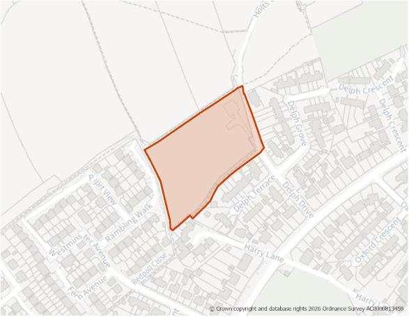 This is a map showing the boundary of housing allocation site H1357