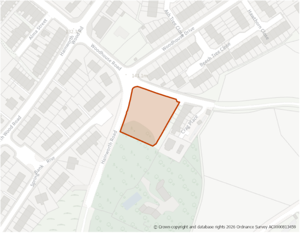 This is a map showing the boundary of housing allocation site H550.