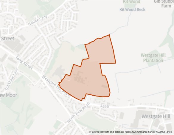 This is a map showing the boundary of housing allocation site H1554.