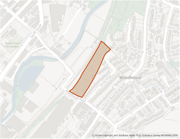 This is a map showing the boundary of housing allocation site H554.