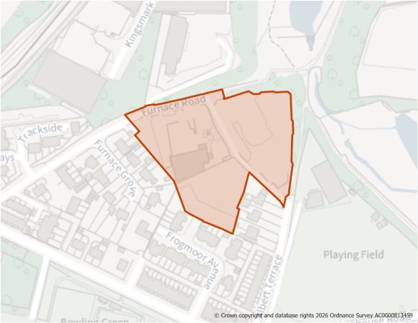 This is a map showing the boundary of housing allocation site H1557.