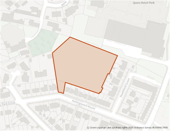 This is a map showing the boundary of housing allocation site H1575