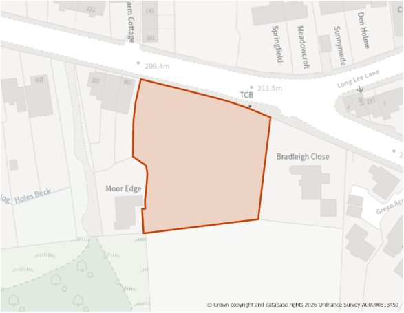This is a map showing the boundary of housing allocation site H560.