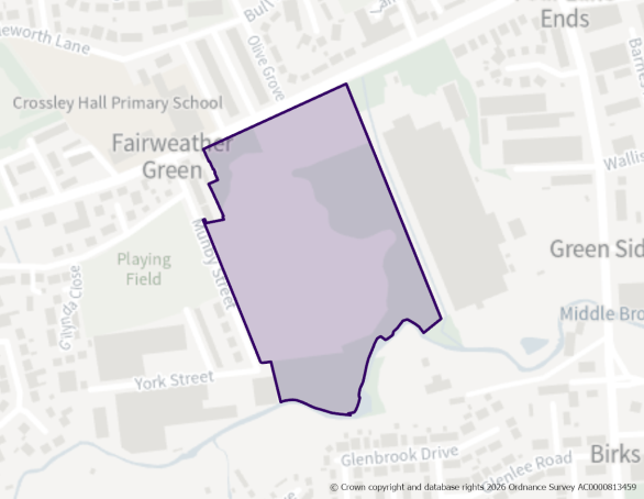 This is a map showing the boundary of employment allocation site E82.