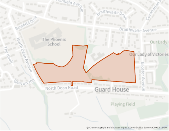 This is a map showing the boundary of housing allocation site H563.
