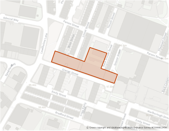 This is a map showing the boundary of housing allocation site H565.