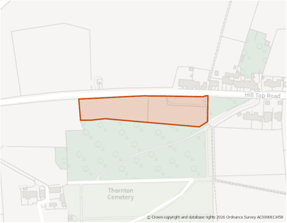 This is a map showing the boundary of housing allocation site H1317.