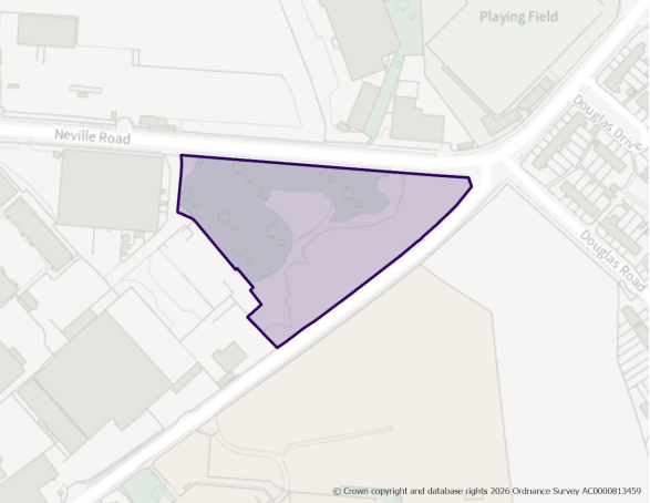 This is a map showing the boundary of employment allocation site E59.