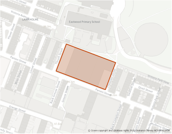 This is a map showing the boundary of housing allocation site H566.
