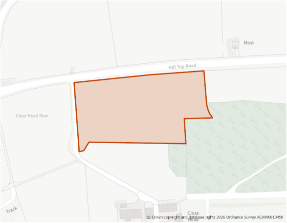 This is a map showing the boundary of housing allocation site H1318.