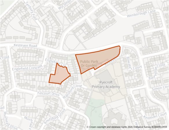 This is a map showing the boundary of housing allocation site H883.