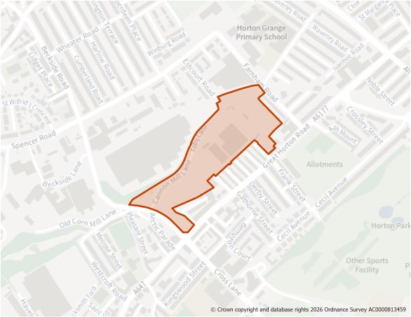 This is a map showing the boundary of housing allocation site H1153.