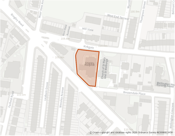 This is a map showing the boundary of housing allocation site H1030.
