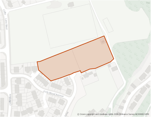 This is a map showing the boundary of housing allocation site H57.