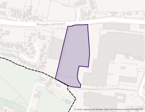 This is a map showing the boundary of employment allocation site E61.