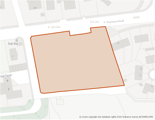 This is a map showing the boundary of housing allocation site H1320.