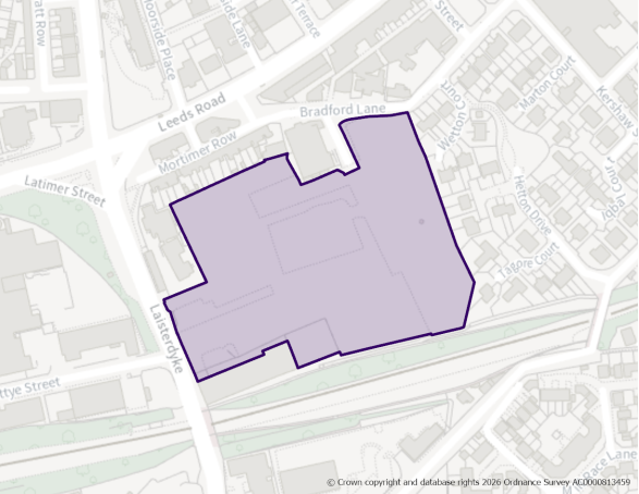 This is a map showing the boundary of employment allocation site E151.