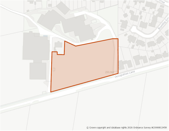 This is a map showing the boundary of housing allocation site H568.
