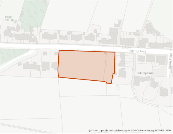 This is a map showing the boundary of housing allocation site H1321.