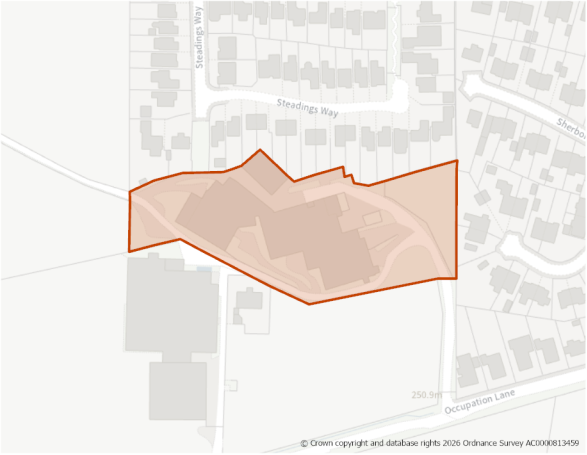 This is a map showing the boundary of housing allocation site H569.