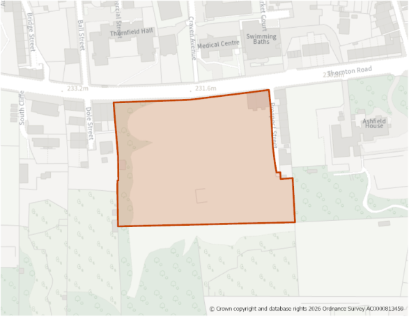 This is a map showing the boundary of housing allocation site H1323.