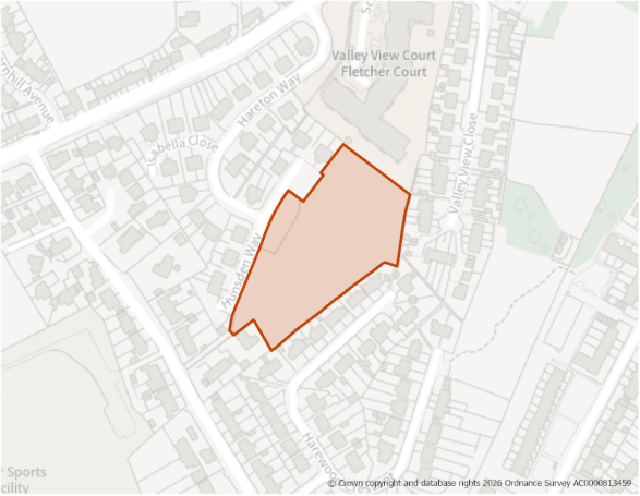 This is a map showing the boundary of housing allocation site H570.