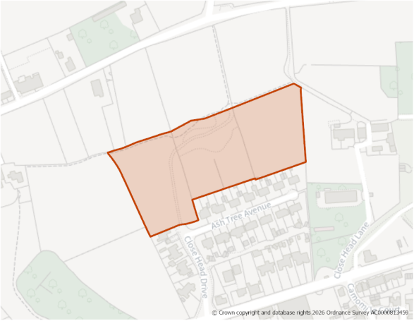 This is a map showing the boundary of housing allocation site H1324.
