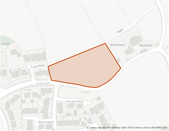 This is a map showing the boundary of housing allocation site H1326.