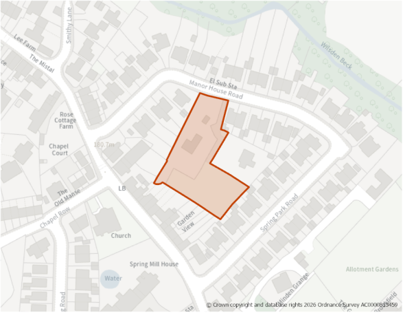 This is a map showing the boundary of housing allocation site H1338.