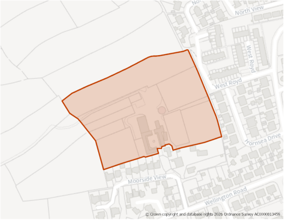 This is a map showing the boundary of housing allocation site H1342.