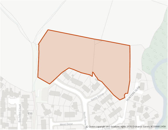 This is a map showing the boundary of housing allocation site H1087.