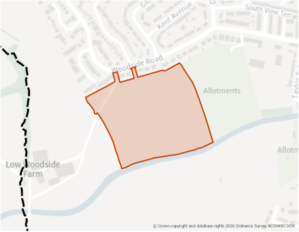 This is a map showing the boundary of housing allocation site H1089.