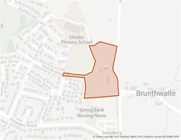This is a map showing the boundary of housing allocation site H1578.