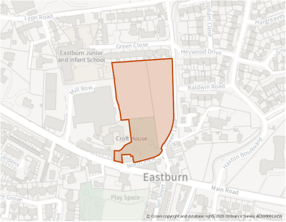 This is a map showing the boundary of housing allocation site H1136.