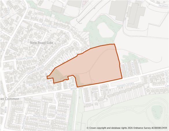 This is a map showing the boundary of housing allocation site H897.