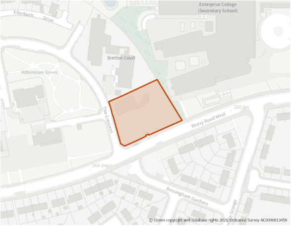 This is a map showing the boundary of housing allocation site H1225